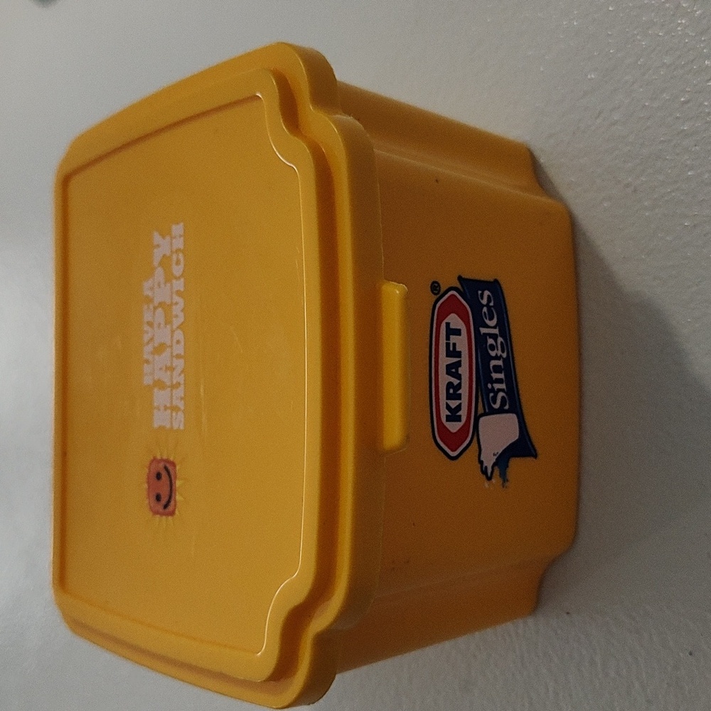 Kraft Singles Cheese Container Yellow Vintage